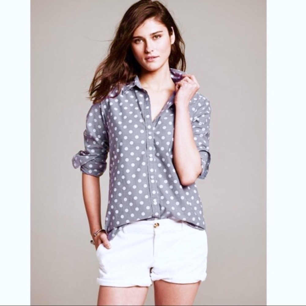 Banana republic polka dot Button down